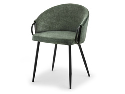 CLARA vihreä tuoli mustilla jaloilla