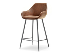 Ruskea ekologinen nahkainen hokkari mustat jalat MIGEL