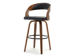 Pähkinäpuu hocker mustat jalat pähkinäpuu istuin ROTTO