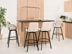 Cream hocker mustat jalat kääntyvä säädettävä CHRISTMAS HOCKER