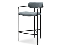 Harmaa veluurista valmistettu hokkari/mustat jalat VIDAL