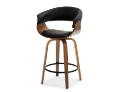 Pähkinäpuu hocker mustat jalat pähkinäpuu istuin ELINA