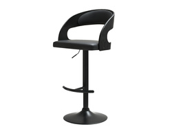 Hocker musta ekologinen nahka mustat jalat ROTTO