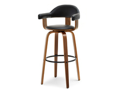 Pähkinäpuu hocker mustat jalat pähkinäpuu istuin ROTTO