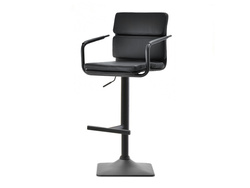 Hocker musta ekologinen nahka mustat jalat ROTTO