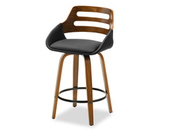 Pähkinäpuu hocker mustat jalat pähkinäpuu istuin TORIZ