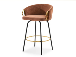 CLARA kupari hocker mustat jalat