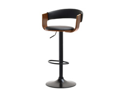 Pähkinäpuu hocker mustat jalat musta/pähkinä istuin ROTTO