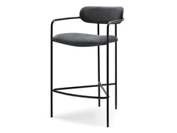 Grafiittinen veluurikangas, mustat jalat VIDAL