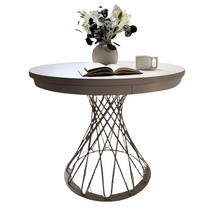 Cashmere, jatkettava pyöreä pöytä 100–140 cm, metallijalat GARDINO