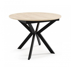 Jatkettava pöytä LEIA 100-140cm, tammi sonoma/musta, moderni