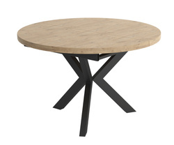 moderni jatkettava pöytä tammi/musta, pienille tiloille GARBI 