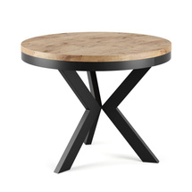 Jatkettava pöytä ELVE 100-140cm, moderni tammi/musta