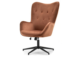 Velour nojatuoli kupari mustat jalat TRINI