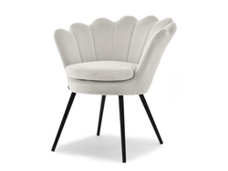 Velour nojatuoli tuhka mustat jalat LAZAR