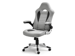 Harmaa/musta jalkainen RACER-pelituoli