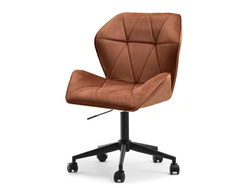 Nojatuoli kuparinväristä veluuria ja mustat jalat VELO-MOVE