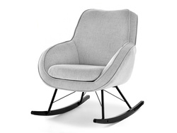 Moderni nojatuoli harmaa mustat jalat COCO