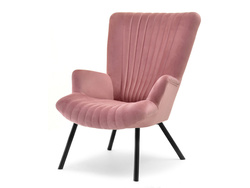 Nojatuoli jauhe velour musta jalat LANZA