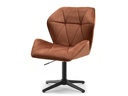 Velour nojatuoli kupari mustat jalat VELO-STATIC