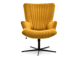 Nojatuoli hunaja veluuria mustat jalat ESLA