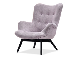 Powder melange verhoiltu nojatuoli mustat jalat FLORI