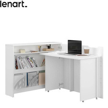 Edullinen kulmapöytä valkoinen kiiltävä WORK CONCEPT CW-01P