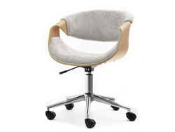 Toimistotuoli harmaa/luonnollinen tammi kromijalat RAPID