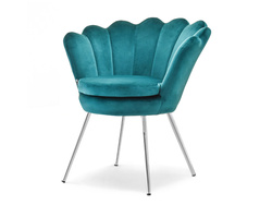 Nojatuoli turkoosia veluuria kromijalat LAZAR