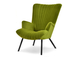 Moss velour nojatuoli mustat jalat LANZA