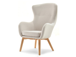 Nojatuoli beige pyökkiä LETA-jalat