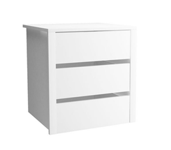 Vaatekaapin varusteet - lipasto, jossa laatikot valkoinen