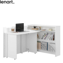 Edullinen kulmapöytä valkoinen kiiltävä WORK CONCEPT CW-01L