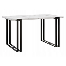 Ruokapöytä 160-260x90 cm musta/marmori bianco HORTEN HORTEN