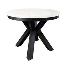 Jatkettava moderni pöytä valk./musta 100-180cm pieniin tiloihin