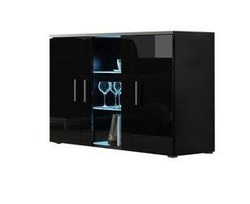 Musta lipasto ledillä SOHO S7