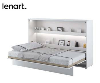 Sängskåp 120x200 vit matt Bed Concept BC-05