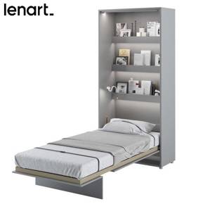 Väggsäng 90x200 grå matt Bed Concept BC-03