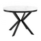 Jatkettava pöytä 90 cm, moderni marmori bianco/musta EDWARD 
