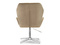 Velour nojatuoli beige kromijalat VELO-STATIC