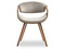 Pähkinäpuu veluurituoli pähkinä/beige jalat BENT