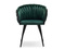 Veluurituoli vihreä mustat jalat ROSA