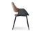 Veluurituoli harmaa/pähkinäpuu mustat jalat MORGAN