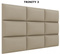 Verhoiltu seinäpaneeli LUX 40x70 cm harmaa-beige