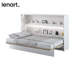 Sängskåp 120x200 vit matt Bed Concept BC-05