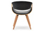 Designer-tuoli tammi luonnollinen/musta tammi jalat BENT