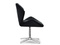 Veluurinen nojatuoli mustilla kromatuilla jaloilla VELO-STATIC