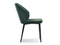 Veluurituoli vihreä/mustat jalat GASPAR