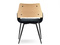 Velour tuoli mustat jalat musta/luonnonvärinen tammi MORGAN