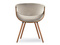 Pähkinäpuu veluurituoli pähkinä/beige jalat BENT